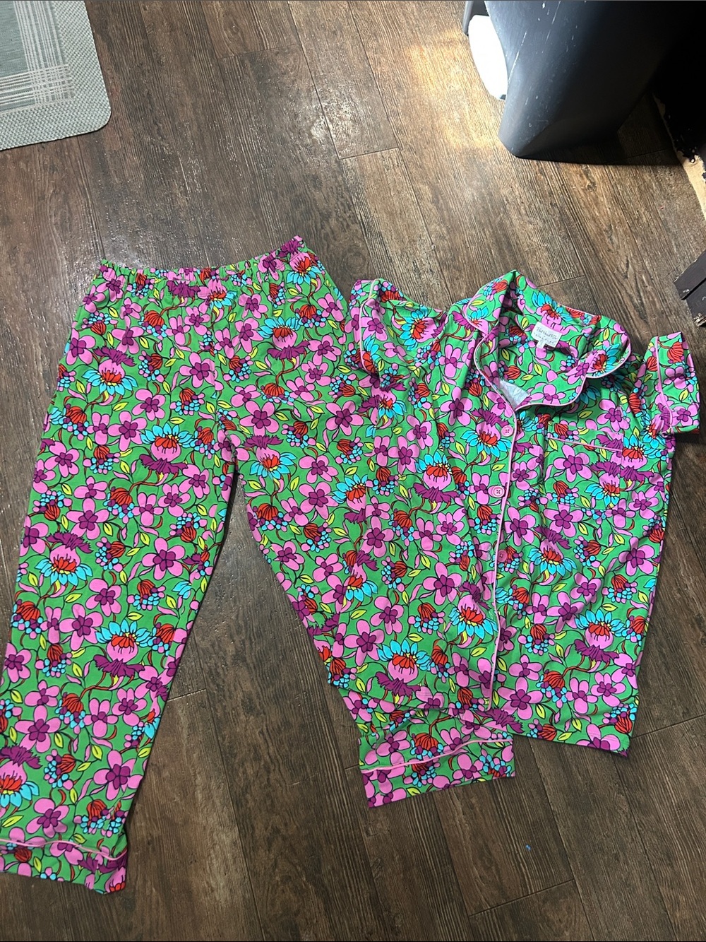 Bed Head by Trina Turk Pajama Set - Pink & Green